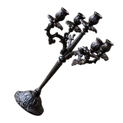 Beaupretty Vintage Iron Candle Holder for Romantic Table Decoration Point Candelabra for Candlelight Dinners Weddings and Home Decor Elegant Antique Style Centerpiece for Dining Parties and