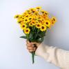 3pcs Artificial Silk Sunflower Fake Sunflower with 20 Realistic Flower Bouquet Floral Arrangements for Home Wedding Anniversary Table Centerpiece Decoration view 2