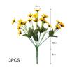 3pcs Artificial Silk Sunflower Fake Sunflower with 20 Realistic Flower Bouquet Floral Arrangements for Home Wedding Anniversary Table Centerpiece Decoration view 3