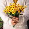 3pcs Artificial Silk Sunflower Fake Sunflower with 20 Realistic Flower Bouquet Floral Arrangements for Home Wedding Anniversary Table Centerpiece Decoration view 4