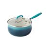12-Piece Enamel Classic Ceramic Cookware Set, Ombre Teal view 3