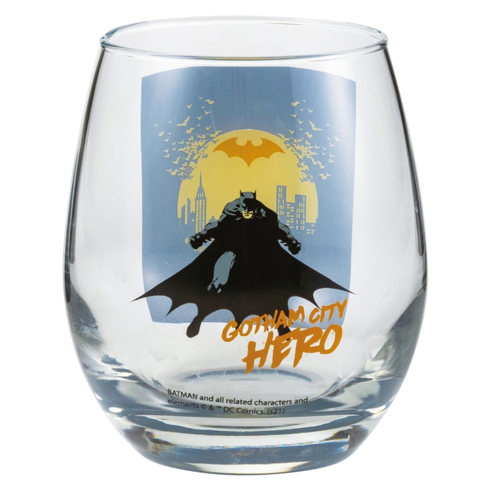 Sunart DC Comics SAN3682-1 Batman 3D Glass Cup, Approx. 11.2 fl oz (330 ml), Full Body, Transparent
