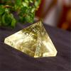 ZTBH Crystal Pyramid Natural Citrine Pyramid Orgone Energy Yellow Crystal Raw Pyramid Healing Crystals (Size : 3cm) view 2