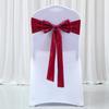 100Pcs Stretch Double Bows Sashes Spandex Cover Decoration for Wedding Party Birthday Banquet Decor Christmas or Events Supplies - Wine Red view 1