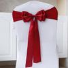 100Pcs Stretch Double Bows Sashes Spandex Cover Decoration for Wedding Party Birthday Banquet Decor Christmas or Events Supplies - Wine Red view 2