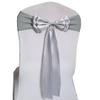 100PcsStretch Chair Sashes Double Bows Chair Bands Spandex Chair Cover Decoration for Wedding Party Birthday Banquet Decor Christmas or Events Supplies Chair Decoration Chair Bow Sash Grey view 1