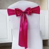 100PcsStretch Chair Sashes Double Bows Chair Bands Spandex Chair Cover Decoration for Wedding Party Birthday Banquet Decor Christmas or Events Supplies Chair Decoration Chair Bow Sash Rose Red view 1