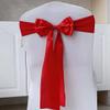 100PcsStretch Chair Sashes Double Bows Chair Bands Spandex Chair Cover Decoration for Wedding Party Birthday Banquet Decor Christmas or Events Supplies Chair Decoration Chair Bow Sash Red view 1