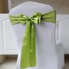 100Pcs Stretch Chair Sashes Double Bows Bands Spandex Cover Decoration for Wedding Party Birthday Banquet Decor Christmas or Events Supplies Bow Sash Grass Green view 1