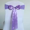 100PcsStretch Chair Sashes Double Bows Chair Bands Spandex Chair Cover Decoration for Wedding Party Birthday Banquet Decor Christmas or Events Supplies Chair Decoration Chair Bow Sash Violet view 1