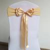 100PcsStretch Chair Sashes Double Bows Chair Bands Spandex Chair Cover Decoration for Wedding Party Birthday Banquet Decor Christmas or Events Supplies Chair Decoration Chair Bow Sash Champagne view 1