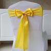 100PcsStretch Chair Sashes Double Bows Chair Bands Spandex Chair Cover Decoration for Wedding Party Birthday Banquet Decor Christmas or Events Supplies Chair Decoration Chair Bow Sash Gold view 1