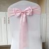 100pcs Stretch Chair Sashes Double Bows Bands Spandex Cover Decoration for Wedding Party Birthday Banquet Decor Christmas Events Supplies Light Pink view 1
