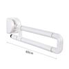 LUOFDCLDDD Grab Bar,Stainless Steel Bathroom Handrail,60/75 cm (23/29 Inches),Safety Support Stainless Steel Rail Drops Down Folds Up, Handrails for Bathroom/60Cm view 2