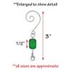 Christmas Ornament Hooks - 40 Each of Red, Green and Clear Beaded Hangers - Decorative Silver Wire S-Hook with Sparkling Gems - Holiday Seasonal Dcor Accessories - 120 Hooks - 3" L view 3