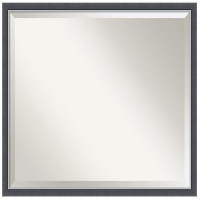 Amanti Art Black Wall Mirror 24x30 Eva Black Silver Thin Rectangle Bathroom Mirror for Wall Decor Living Room, Large Modern Frame, Hangs Horizonally and Vertically, Bathroom Decor, Beveled Edge