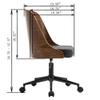 American Furniture Classics OS Home and Office Model AW804 Black and Brown Faux Leather Home Office Chair view 3