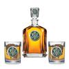 Heritage Pewter Army Decanter with 2 Glasses Combination Set | 24 OZ Pourer with 2 Double Old-Fashioned Glasses | Expertly Crafted Pewter Glass view 1
