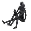 AB Tools Couple Reading Silhouette Figurine Statue House Decor Ornament Cast Iron Home view 1