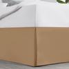 Nestl Light Brown Bed Skirt Cal King Size - Cal King Bed Skirt 14 Inch Drop - Brushed Microfiber Bed Skirts - Hotel Quality Pleated Bed Skirt - Shrinkage & Fade Resistant view 2