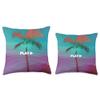 90's Retro Palm Tree broken. Vaporwave Digital Art Throw Pillow view 3