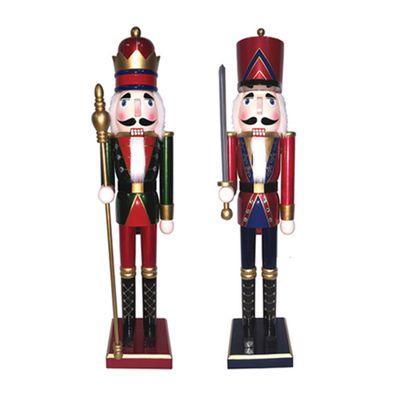 Unknown1 24 Inch King and Guard Nutcracker Set of 2 Red