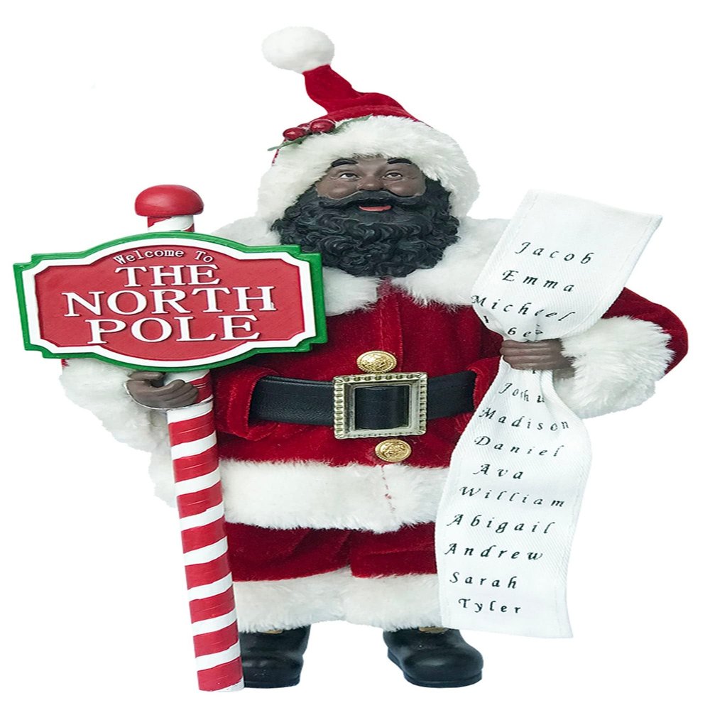 Unknown1 12" Black North Pole Claus Red