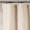 Lush Decor Linen Button Shower Curtain, 72" W x 84" L, Linen - Extra Long Shower Curtains - Neutral Shower Curtain Fabric - Farmhouse Bathroom Decor view 2
