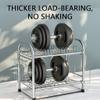 2-Tier Dish Drying Rack 304 Stainless Steel Cutting Board Holder and Dish Drainer,18 bowls, 16 plates (Color : Silver, Size : 43x26x39cm) view 3