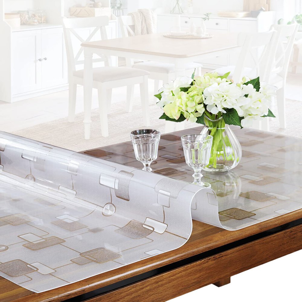 1.5mm Thick Clear Desk Pad, 16 x 24 Inch, Heavy Duty Mat Protector, No Plastic Smell Table Cover