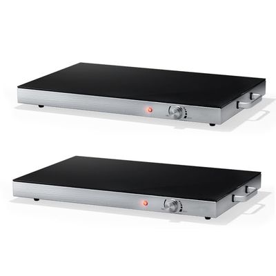 ARLIME 2 Pcs Electric Warming Tray, 22" x 14" Hot Plate Warmer w/Adjustable Temperature Control, Tempered Glass Top, Cool-Touch Handles, Food Warmer Tray for Gathering Parties, Buffet (2)