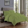 7 PC Combo Bed-in-A-Beg Set Includes-1 Box Stitched Comforter,1 Fitted 21" Deep Pocket,1 Flat,4 Pillowcases 100% Cotton 500 GSM Fill Classic Box Stitched Comforter Bed Set Twin/Twin XL-Moss view 1