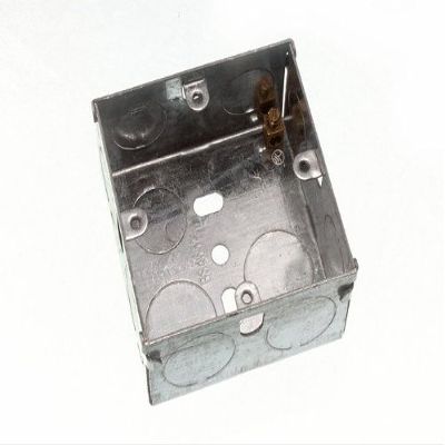 One Stop DIY 5 x FLUSH METAL BACK PATTRESS BOX 1 GANG SINGLE 35MM NEW