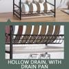 3-Tier Dish Drying Rack white 304 Stainless Steel Dish Rack,With hopstick holder for Kitchen Counter (Color : Black, Size : 38x61X27CM) view 4