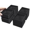 Flechazo Pack of 8 Furniture Bed Risers, 2 or 4 Inch Heavy Duty Adjustable Plastic Triangular Furniture Risers with Non-Slip Mats for Bed, Desk, Sofa view 1