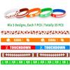 Gatherfun Football Wristband Silicone Bracelets Sport Themed Party Accessories Gift for football Tailgate Birthday Party Decorations Party Favors and Adults 35 Pack, 5 Designs view 2