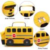 Bluboon Insulated Lunch Box for Kids Boys Girls School Lunch Bags Reusable Cooler Thermal Meal Tote for Picnic (Yellow School bus) view 3