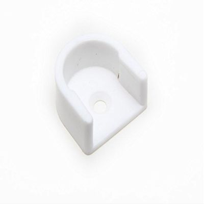 One Stop DIY 12 x WARDROBE WHITE PLASTIC OVAL TYPE PLASTIC ROD RAIL SOCKETS 16MM ID NEW