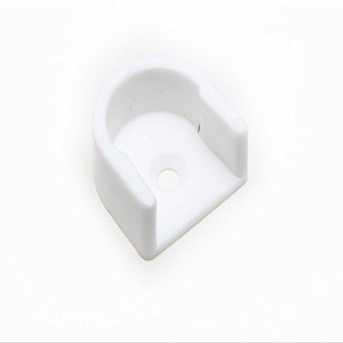 One Stop DIY 12 x WARDROBE WHITE PLASTIC OVAL TYPE PLASTIC ROD RAIL SOCKETS 16MM ID NEW