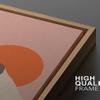 wall26 Framed Canvas Wall Art Print Set Geometric Desert Dune Sun & Crescent Moon Nature Shapes Illustrations Modern Art Tropical Scenic Colorful for Living Room, Bedroom, Office - 16"x24"x2 Natural view 4