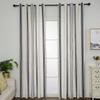 vctops Bohemian Cotton Linen Window Curtain Panel Striped Print Farmhouse Grommet Top Room Darkening Curtain Panel for Bedroom Living Room, 1 Piece (59"x63",Navy) view 1