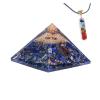 ZTBH Crystal Pyramid Natural Lapis Lazuli Crushed Stone Pyramid White Crystal Pillars Energy Generator Healing Crystals (Size : 7.5cm*6.5cm) view 1