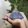 ZTBH Crystal Pyramid Natural Lapis Lazuli Crushed Stone Pyramid White Crystal Pillars Energy Generator Healing Crystals (Size : 7.5cm*6.5cm) view 2