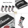 CUXWEOT Personalized Sugar Skull Mexican Lady Christmas Stocking Customize Name Decor for Xmas Tree Fireplace Hanging Party 17.52 x 7.87 Inch view 4
