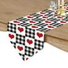 Hokiten Valentine Table Runner - 72 Inches Long, Checkered Love Heart Buffalo Plaid Happy Valentine's Day Tablerunner Scarf Dining Tabletop Dcor for Kitchen/Farmhouse/Holiday, 13 x 72 Inch view 2