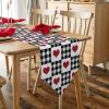 Hokiten Valentine Table Runner - 72 Inches Long, Checkered Love Heart Buffalo Plaid Happy Valentine's Day Tablerunner Scarf Dining Tabletop Dcor for Kitchen/Farmhouse/Holiday, 13 x 72 Inch view 4