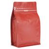 Red Color Coffee Bags with Valve, High Barrier Foil Coffee Package Pouches with Air Release Valve, Flat Bottom & Resealable Pull Tab Zipper, Matt Red (50, 8oz/0.5lb/250gm) view 1
