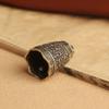 DUO ER 2pcs Vintage Sutra Bell DIY Keychain Pendant Brass Old Treatment DIY Pendant view 2