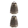DUO ER 2pcs Vintage Sutra Bell DIY Keychain Pendant Brass Old Treatment DIY Pendant view 4