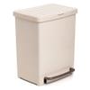TATAY Recycling Bin 17L + 8L, 25L Total Capacity, with Pedal, 8L Separate Bucket, Polypropylene, BPA Free, 100% Recycled Materials, Beige Colour. Measures: 33.5 x 31 x 42cm view 2